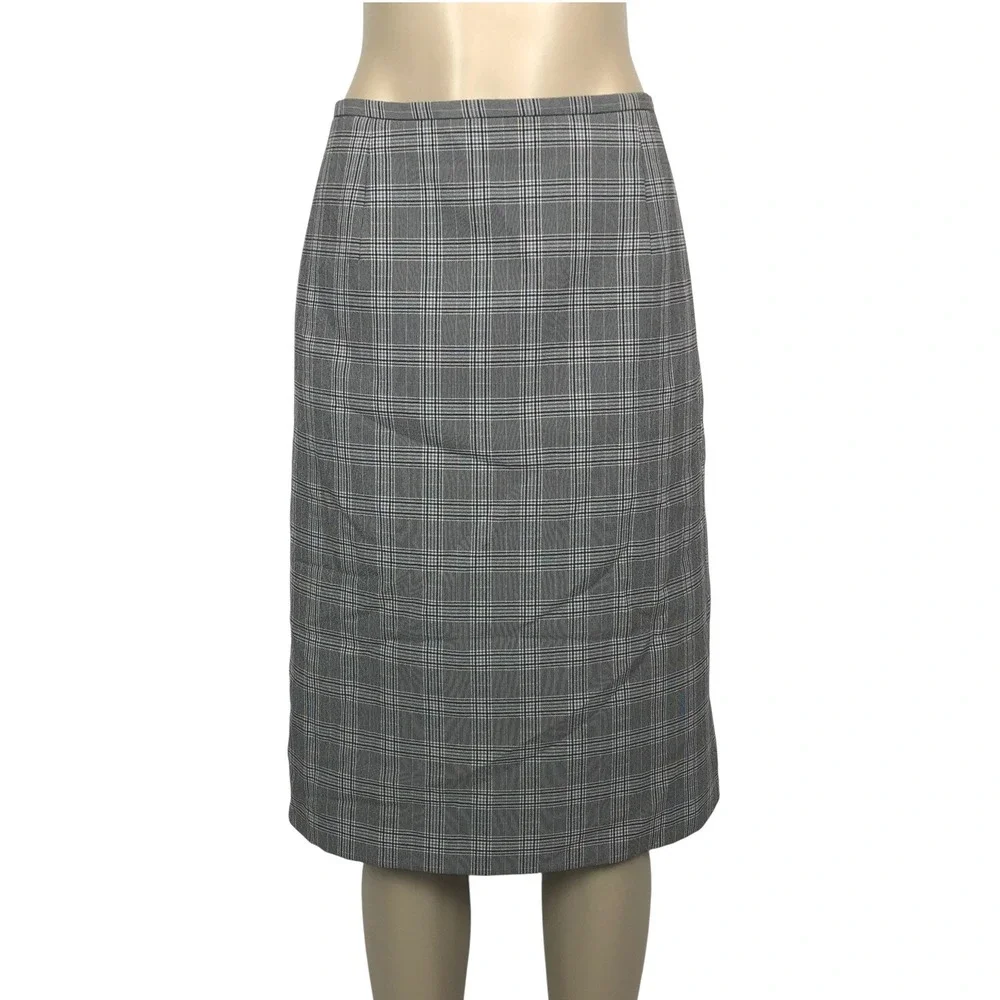 Worthington Plaid Print‎ Straight Skirt Size 18 Preppy Academia Business Career